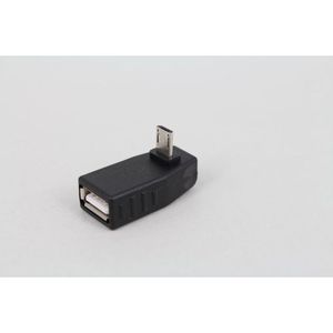 <b>Micro</b> <b>Usb</b> Type <b>B</b> To <b>Usb</b> A Female Adapter 90 Degree Right Angle Connector 5 Pin Copper Material - Product Image 2