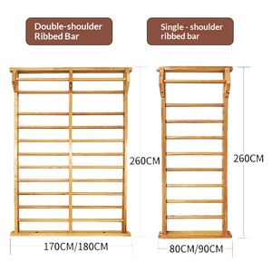Scala Svedese in Legno di Pino Naturale Personalizzabile con Logo, Ecologica e Regolabile, <span class=keywords><strong>per</strong></span> Yoga, Pilates e Stretching della <span class=keywords><strong>Schiena</strong></span> - Product Image 4
