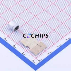 Condensateur solide 7R5AREP471M06X6T, composant traversant (THT), D6.3xL6mm 470uF 20% 7.5V - Product Image 2