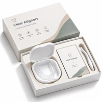 Boîte de rangement de luxe écologique réutilisable pour aligneurs orthodontiques transparents, avec fermeture magnétique et logo imprimé UV, pour accessoires de traitement dentaire