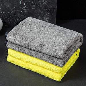 Toalla de microfibra para limpieza de autos, hecha a medida, gruesa, absorbente, de doble cara, para detallado automotriz - Product Image 1