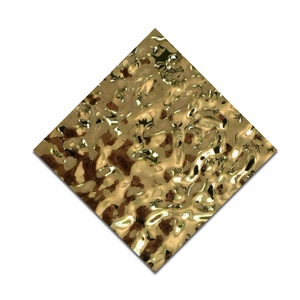 Panneau en acier inoxydable gaufré <span class=keywords><strong>304</strong></span>, motif ondulé d'eau en relief, livraison gratuite - Product Image 1