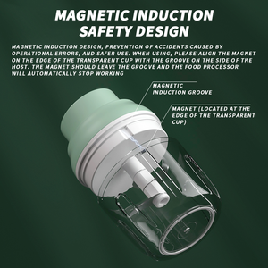 الأفضل مبيعًا جودة عالية 100cc 250cc مفرمة لحم كهربائية قابلة لإعادة الشحن مكسرات خضروات فواكه صغيرة مع USB - Product Image 4
