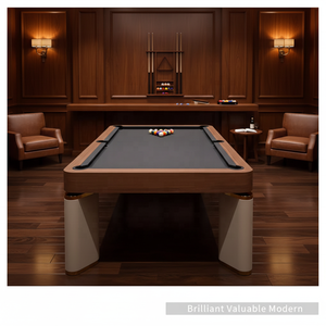 Mesa de <span class=keywords><strong>Billar</strong></span>/<span class=keywords><strong>Pool</strong></span> Moderna de Lujo de Alta Calidad con Base de Pizarra de 7/8/<span class=keywords><strong>9</strong></span> pies, Personalizable, con Bolsillos de Cuero Genuino y Rieles de Madera Sólida para Uso en Interiores - Product Image 3