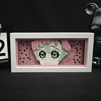Lampe de décoration 3D créative en papier découpé, style anime, pour salon, boîte à lumière science-fiction pour scène de maison intelligente