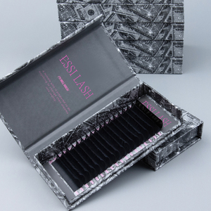 ESSI LASH C CC D Curl Mega Volume Extension de Cils Plateaux Private Label 8-25mm Dark Matte Black Pbt Lash Extensions - Product Image 1