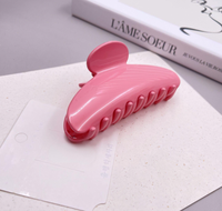 Pince à cheveux en plastique de 11 cm, style coréen, couleur unie, design coquillage, mode, pour femme, multi-accessoires, type disque ou griffe de requin