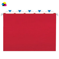 2025 arrivée impression de papier Kraft rouge foncé dossiers suspendus avec emballage de 25 pièces par boîte