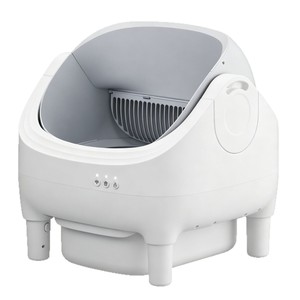Caja de Arena Inteligente para Gatos, Diseño Ovalado Abierto, Recogedor Automático, Carga Superior, A Prueba de Olores y Salpicaduras, Suministros para Gatos - Product Image 4