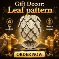 Lampe de table en bois en forme de feuille de Monstera, DIY, découpe laser, lampe de bureau en bois pour chambre à coucher, salon, décoration intérieure, cadeau de pendaison de crémaillère