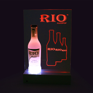 Exhibidores de Botellas de Vino con Luz LED Negra <span class=keywords><strong>Bacardi</strong></span> Advertising, para 3 Botellas, para Bar - Product Image 1
