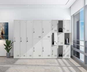 Armoire en acier armoire porte verrouillable métal placard de rangement fer vêtements casier pour chambre cuisine maison bureau salle de sport vestiaire - Product Image 6