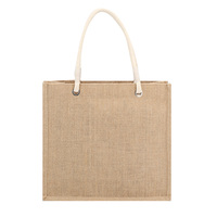 Sacs de plage en jute de différentes tailles, en gros, avec impression de logo, sac de shopping en jute, sac fourre-tout en toile de jute avec poignée en cordon de coton