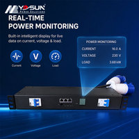 PDU intelligent avec logo personnalisé, montage en rack 1U, prise industrielle, plusieurs ports Ethernet, protection contre les surcharges, unité de distribution d'alimentation industrielle
