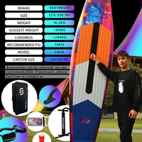 Planche de surf gonflable double couche en EVA et PVC pour la course sur lacs et rivières, planche de paddle gonflable unisexe pour la course
