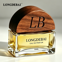 Flacon de parfum vide carré personnalisé certifié CE 2026, 30ml 50ml 100ml, en verre transparent avec bouchon en bois