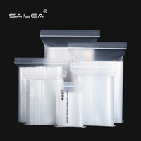 Sac en plastique transparent refermable de grande taille 16, imprimé sur mesure en soie, recyclable, avec logo pour l'emballage de nourriture pour animaux de compagnie, de chewing-gum, de lait, de gelée
