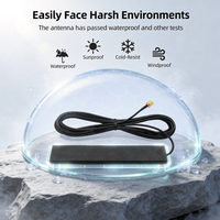 Antenne combinée 4G LTE GPS pour suivi de véhicules, 12dBi à gain élevé, antenne patch active verticale adhésive, connecteur fileté, prise en charge OEM