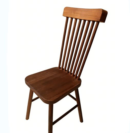 Windsor Chair Shaped Wooden Phone Stand Handcrafted Solid Wood Mobile Holder Rustic Eco-Friendly Desktop Accessory for Home