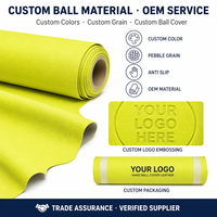 Housse de ballon de handball en cuir PU grainé jaune néon, imperméable, personnalisable, antidérapante, écologique, résistante à l'abrasion, OEM
