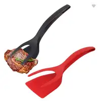 Offre Spéciale 2 dans 1 oeuf spatule combinaison de cuisine steak clip cuisson spatule spatule de cuisine en silicone outil