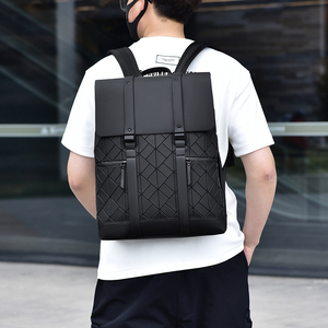 <span class=keywords><strong>Sac</strong></span> à <span class=keywords><strong>dos</strong></span> décontracté tendance en <span class=keywords><strong>cuir</strong></span> PU imperméable grande capacité pour hommes, idéal pour les lycéens, étudiants et trajets quotidiens - Product Image 3