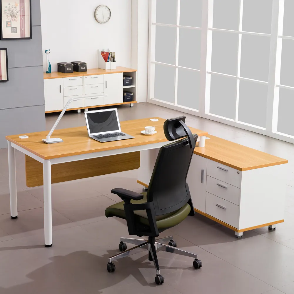 आधुनिक फर्नीचर टेबल डेस्क कार्यकारी कार्यालय डेस्क शील पैनल के साथ