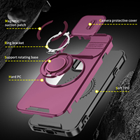 Étui OMEVE pour OPPO Reno 16 Pro Reno16 F Reno15 Pro Max avec support anneau et cache-caméra coulissant, protection antichoc double couche