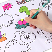 Foska Populaire Rouleau à Dessin Mural Adhésif Long en Papier de 30*300cm, Bricolage Thème Cartoon, et Jouet de Peinture Mural Adhésif Économique pour Enfant