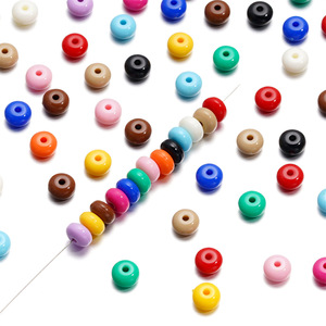 Perles plates en acrylique de 8mm, multicolores, en vrac, pour la fabrication de bijoux, accessoires faits à la main, perles d'espacement, perles Abacus - Product Image 5