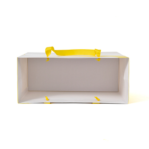 Sac à vin personnalisé avec logo, poignée en corde nouée et pelliculage brillant, emballage en papier kraft recyclable pour cadeau, vente en gros OEM - Product Image 2