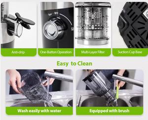 Extracteur de jus lent automatique JOYMI à lame en acier inoxydable, faible bruit, design portable, éjection de la pulpe, compatible lave-vaisselle - Product Image 4