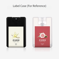 Flacon de parfum de poche vide de 20 ml, forme carrée plate, corps en PP, vaporisateur d'eau brumeuse, prix de gros, stock, flacon pulvérisateur pour carte de crédit