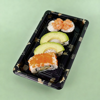 Boîtes à sushi jetables en plastique de qualité alimentaire pour la vente en gros en usine, emballages à emporter pour la restauration rapide et les snacks pour restaurants