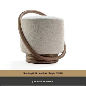 Tabouret bas moderne de luxe pour la maison, l'hôtel, poufs légers pour le salon, la chambre à coucher, la coiffeuse, le repose-pieds pour le changement de chaussures et les cosmétiques - Product Image 6