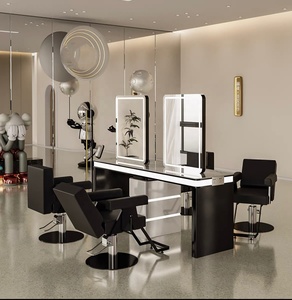 Espejos de Salón Estándar Europeo Yicheng Beauty, Espejos de Barbería, Conjunto de Equipamiento para <span class=keywords><strong>Peluquería</strong></span>, Muebles de Fabricación Profesional - Product Image 1