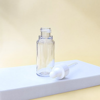 Bouteilles de luxe en plastique de 30 ml (1 oz) pour huiles essentielles avec compte-gouttes, flacon de sérum, huiles essentielles, cylindre à épaule plate pour teinture