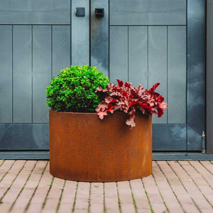 Hot <b>Sale</b> Extra Deep Indoor and Outdoor Flower Pot Round Rusty Proof Steel Privacy Screen Garden - Product Image 3