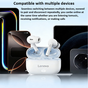 Lenovo หูฟัง BT5.4ไร้สาย EA269หูฟังเอียร์บัดสองชั้นตัดเสียงรบกวน ENC หูฟังสำหรับเล่นกีฬา IPX4เล่นได้24ชั่วโมงใช้งานได้รวดเร็วทำจาก ABS - Product Image 6