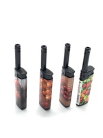 Briquets de Cuisine Électroniques Transparents en Gros pour BBQ ou Allume-Cigarettes Électroniques