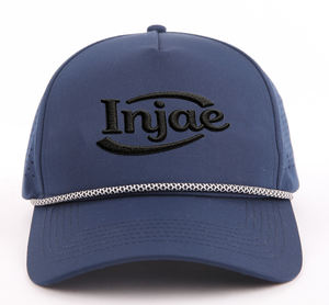 Casquette de baseball à 5 panneaux avec logo brodé 3D personnalisé, visière incurvée, en coton, décontractée, respirante, structurée, avec fermeture snapback à cordon - Product Image 3