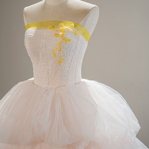Robe de soirée 3D à fleurs en tulle rose, robe de mariée en tulle rose, robe trapèze en tulle rose, robe de bal personnalisée OEM Sfy229 - Product Image 5