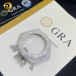 Bisel de Reloj <span class=keywords><strong>GA2100</strong></span> de Moissanita VVS Buss Down en Plata de Ley 925 Totalmente Cubierto de Diamantes Joyería Hip Hop - Product Image 5