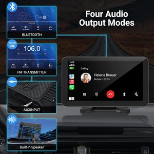 Lecteur multimédia vidéo universel OEM/ODM 7 pouces sans fil avec écran tactile, CarPlay, Android, GPS en <span class=keywords><strong>temps</strong></span> réel, caméra de recul, <span class=keywords><strong>carte</strong></span> SD - Product Image 5