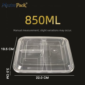 Vente directe d'usine de boîtes à <span class=keywords><strong>lunch</strong></span> jetables 3 compartiments avec plusieurs spécifications - Product Image 1