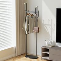 Porte-manteau sur pied de style luxe léger, porte-sacs pour entrée de chambre, base en verre trempé