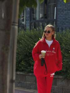 Survêtement à capuche personnalisé pour femmes, ensembles de survêtements, pantalons de survêtement et sweat à capuche évasés et droits en coton éponge français lourd - Product Image 3