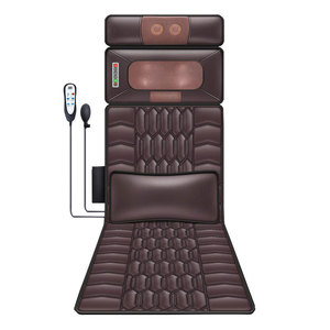 <b>Massage</b> Cushion With Heat And <b>Vibration</b> For Neck Waist Hips <b>Back</b> Plug In PU Leather Full Body Relief Pad - Product Image 1