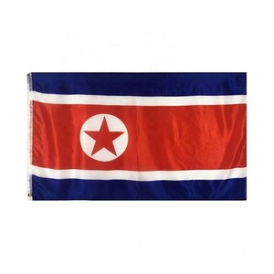 100% โพลีเอสเตอร์3X5ฟุตธงชาติเกาหลีเหนือ - Product Image 1