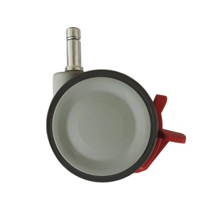 Neuzugang 3-5 Zoll Kunststoff Schwenkplatte M10 M12 Faden 11mm Federschleife Stiel Medizinischer Castor Krankenhaus-Bett Castor Zwillingsräder - Product Image 1